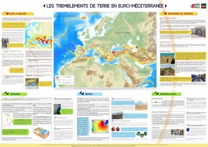 Carte des séismes en Euro-Méditérranée